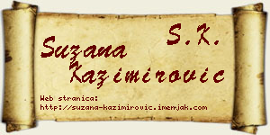 Suzana Kazimirović vizit kartica